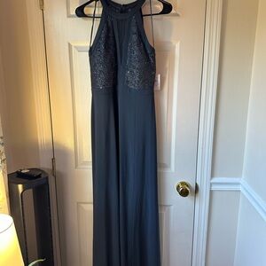 Night Way Collections Charcoal Sequin Dress